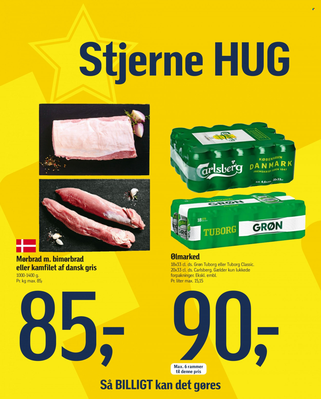 thumbnail - føtex tilbud  - 9.6.2023 - 22.6.2023 - tilbudsprodukter - mørbrad, dansk gris, Carlsberg, øl, Tuborg. Side 4.