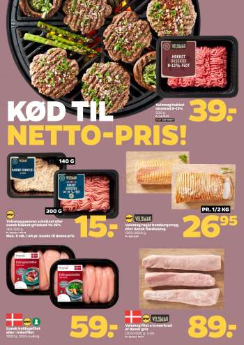 thumbnail - Velsmag paneret schnitzel eller dansk hakket grisekød 14-18% 140-300 g. Pr. kg max. 107,14 Max. 6 stk. i alt pr. kunde til denne pris