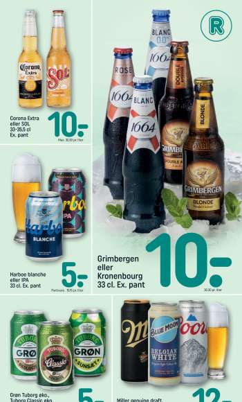 thumbnail - Grimbergen eller Kronenbourg 33 cl. Ex. pant 30.30 pr. liter