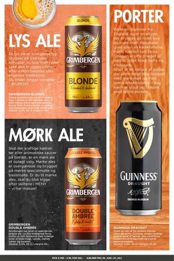 thumbnail - GRIMBERGEN BLONDE, GUINNESS DRAUGHT, MØRK ALE, porter