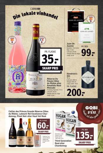 thumbnail - Réserve Du Palais Côtes du Rhône eller Amatista Rosé Moscato Frankrig, Spanien. PR. FLASKE