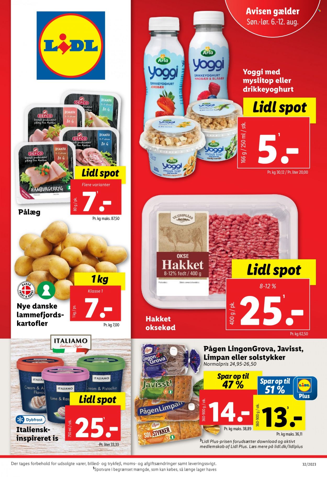Lidl tilbud - 6.8.2023 - 12.8.2023. Side 1