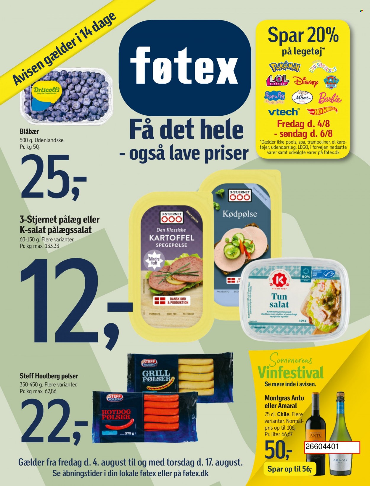 føtex tilbud - 4.8.2023 - 17.8.2023. Side 1