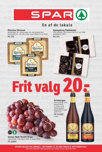 SPAR tilbudsavis  - 2.9.2023 - 8.9.2023.