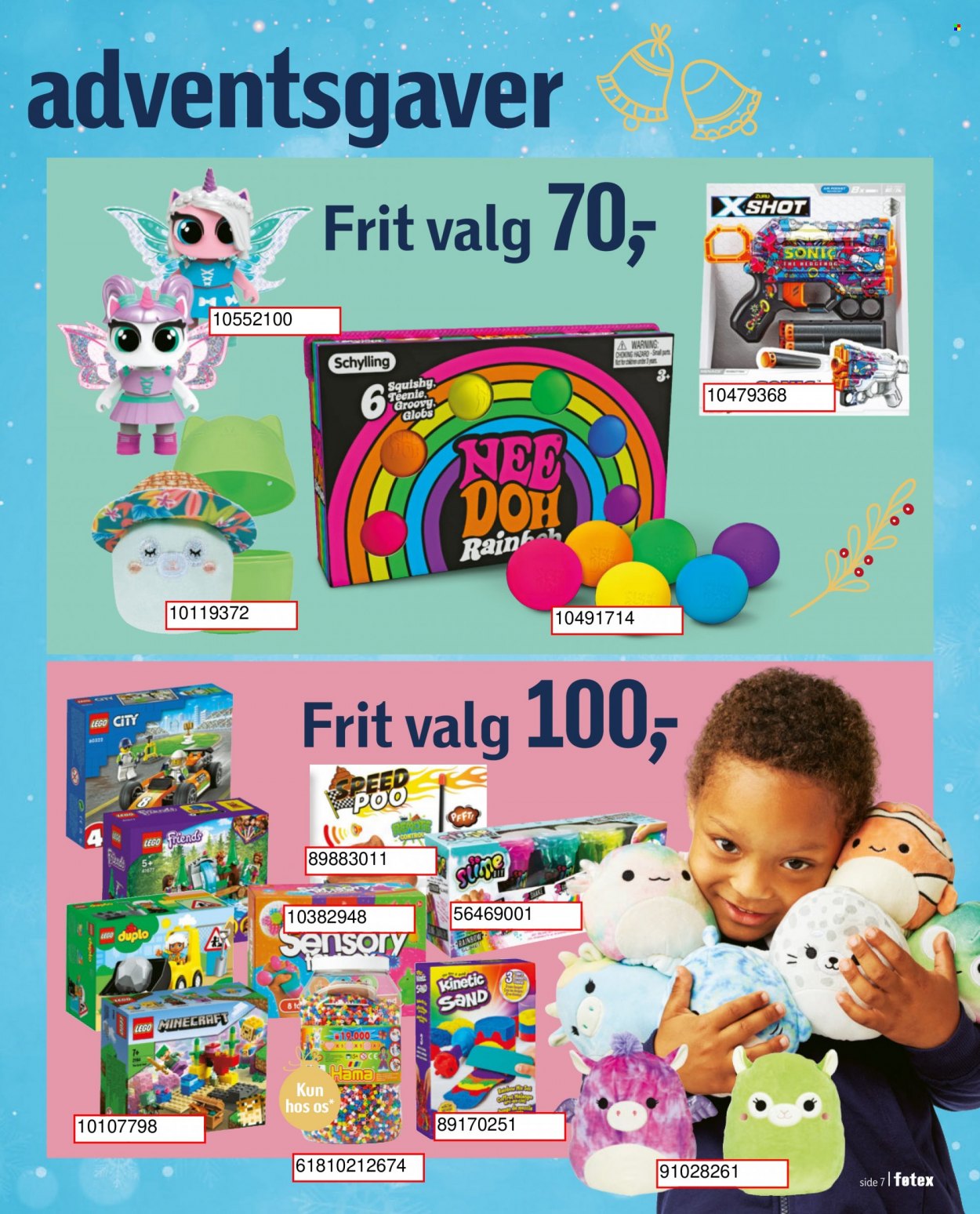 thumbnail - føtex tilbud  - 16.10.2023 - 31.12.2023 - tilbudsprodukter - Hama, LEGO, Lego City, Lego Duplo, Lego Friends, Lego Minecraft. Side 7.
