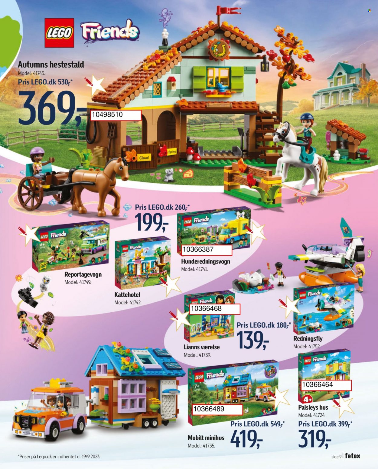 føtex tilbud  - 16.10.2023 - 31.12.2023 - tilbudsprodukter - LEGO, Lego Friends. Side 9.