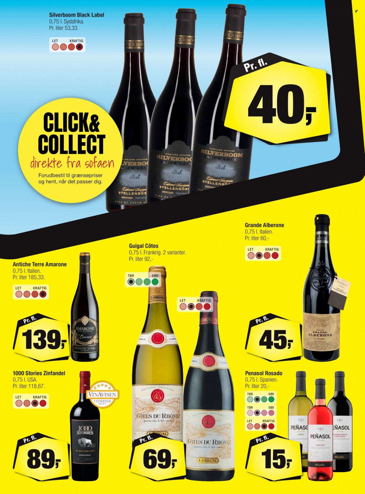 thumbnail - Calle tilbud  - 8.11.2023 - 28.11.2023 - tilbudsprodukter - Cabernet Sauvignon, Côtes du Rhône, rødvin, Valpolicella, vin. Side 8.