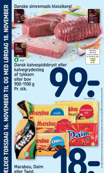 thumbnail - Dansk kalvespidsbryst eller kalvegrydesteg af tykkam eller bov 900-1100 g Pr. stk.