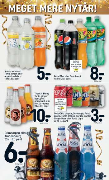 thumbnail - Coca-Cola original, Zero sugar, Fanta exotic, Fanta orange, Harboe Caribia Ginger Beer eller Tonic Light 33 cl. Ex. pant Ved køb af flere end 72 stk. pr. variant pr. kunde pr. dag er prisen op til 5.95 pr. stk. 9.09 pr. liter
