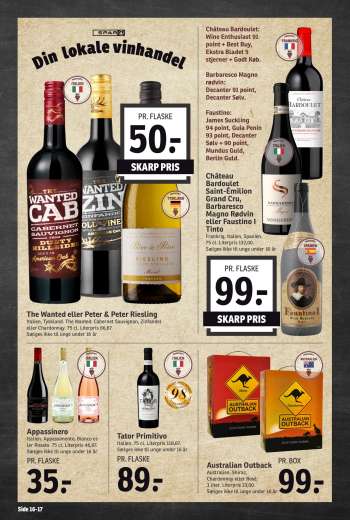 thumbnail - Château Bardoulet: Wine Enthusiast 91 point + Best Buy, Ekstra Bladet 5 stjerner + Godt Køb. Barbaresco Magno rødvin: Decanter 91 point, Decanter Sølv. Faustino: James Suckling 94 point, Guia Penin 93 point, Decanter Sølv + 90 point, Mundus Guld, Berlin Guld.