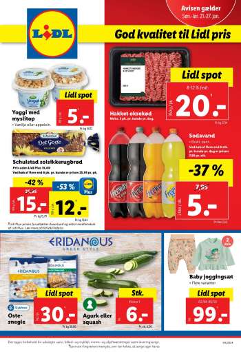 Lidl tilbudsavis  - 21.1.2024 - 27.1.2024.