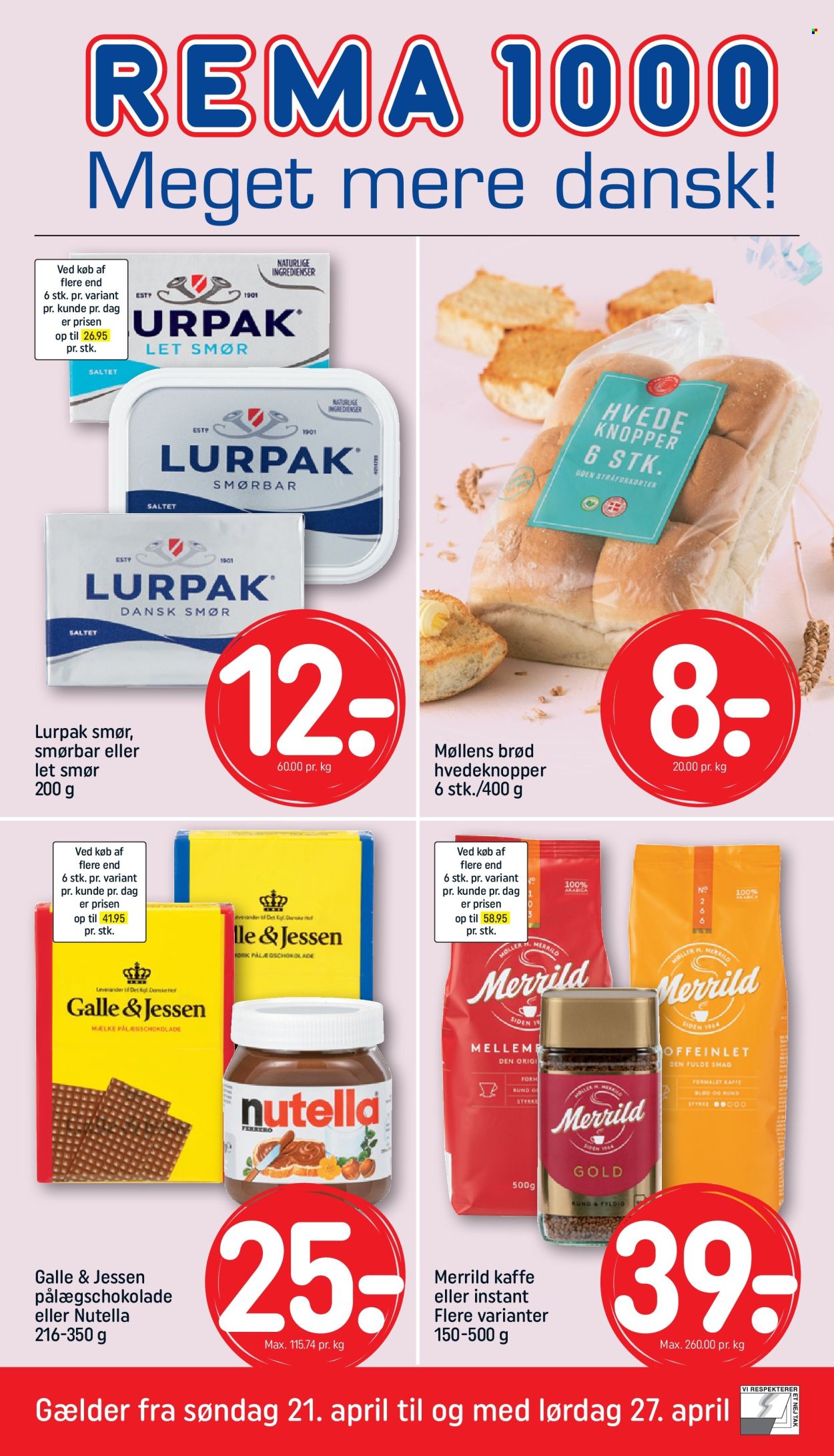 Rema 1000 tilbud - 21.4.2024 - 27.4.2024. Side 1
