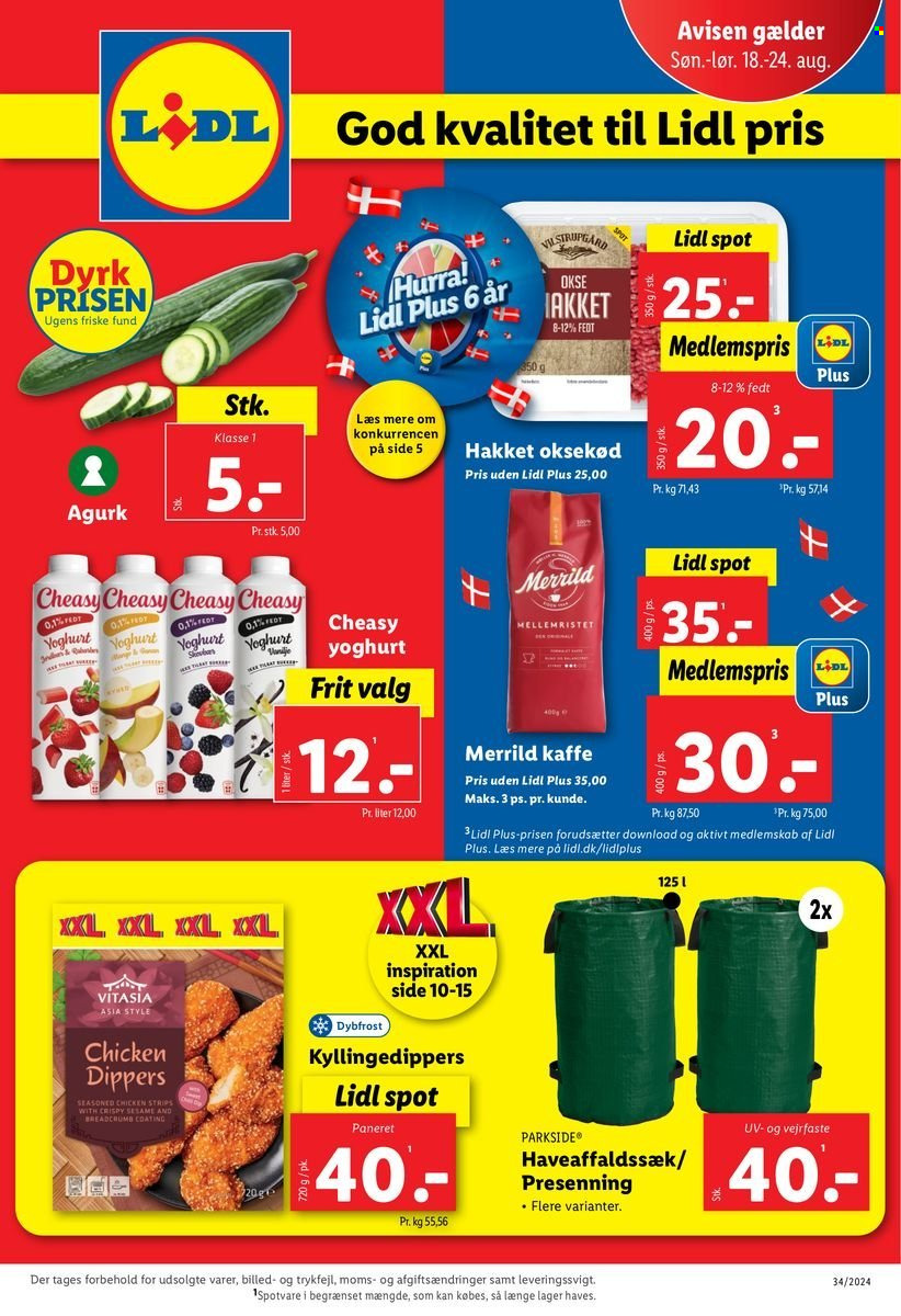 Lidl tilbud - 18.8.2024 - 24.8.2024. Side 1