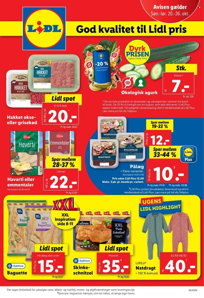 Lidl tilbud - 20.10.2024 - 26.10.2024. Side 1
