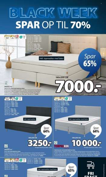 thumbnail - Kontinentalseng 180x200 PLUS C60 purskum Sort-08