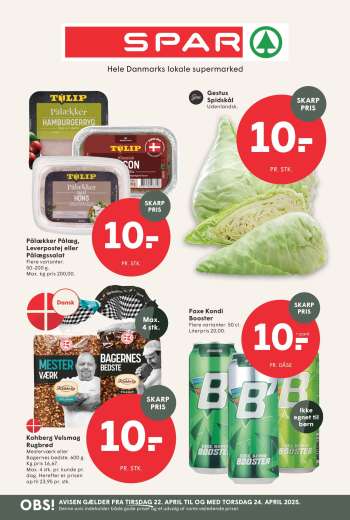 SPAR tilbudsavis  - 22.4.2025 - 24.4.2025.