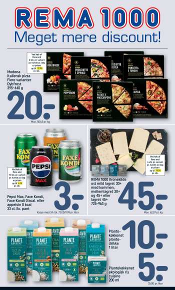 thumbnail - Pepsi Max, Faxe Kondi, Faxe Kondi 0 kcal. eller appelsin 0 kcal.
