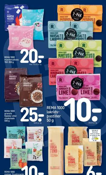 thumbnail - REMA 1000 rosiner, frugtsnacks eller nødder