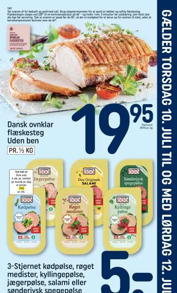 thumbnail - 3-Stjernet kødpølse, røget medister, kyllingepølse, jægerpølse, salami eller sønderjysk spegepølse