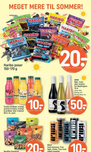 thumbnail - Sunjoy hindbær, orange, ananas & kokos, orange & jordbær eller tropical