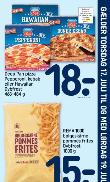 thumbnail - Deep Pan pizza Pepperoni, kebab eller Hawaiian