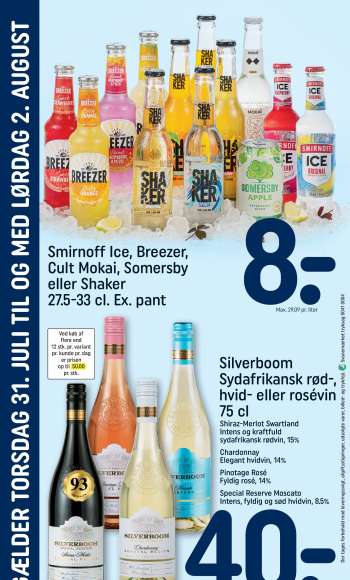 thumbnail - Smirnoff Ice, Breezer, Cult Mokai, Somersby eller Shaker