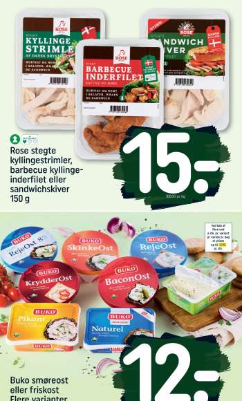 thumbnail - Rose stegte kyllingestrimler, barbecue kyllingeinderfilet eller sandwichskiver