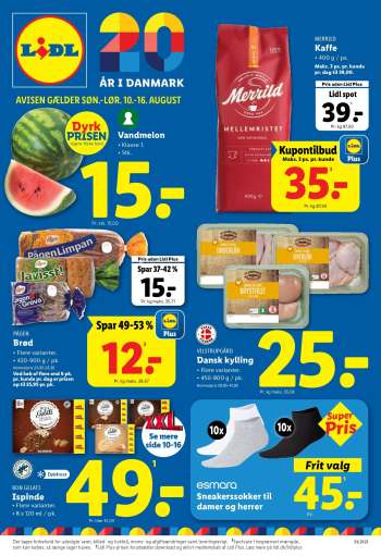 Lidl tilbudsavis  - 10.8.2025 - 16.8.2025.