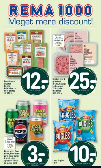 thumbnail - Pepsi Max, Faxe Kondi, Faxe Kondi pink, Faxe Kondi 0 kcal, eller appelsin 0 kcal 33 cl. Ex. pant