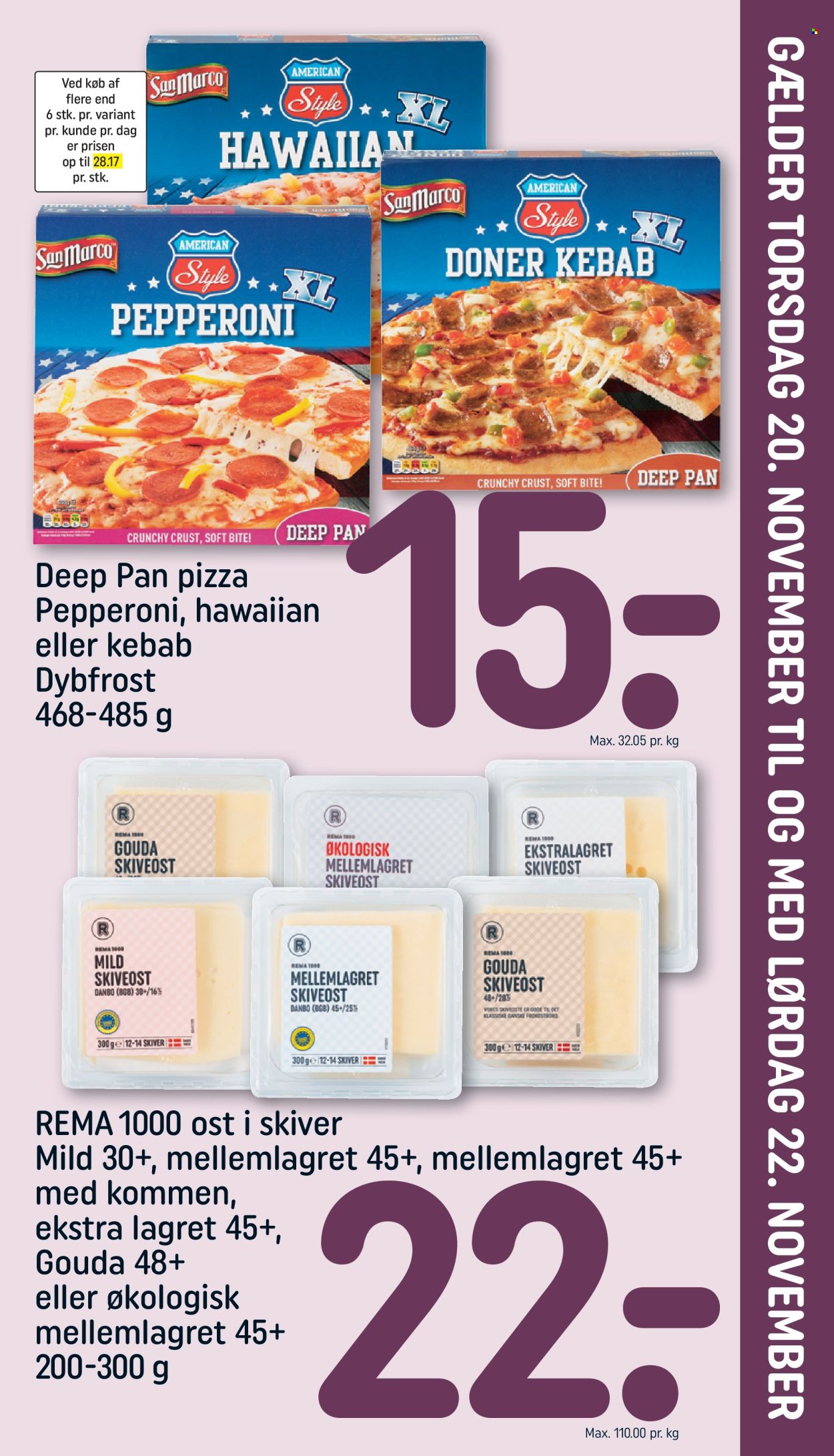 Rema 1000 tilbud - 20.11.2025 - 22.11.2025. Side 1