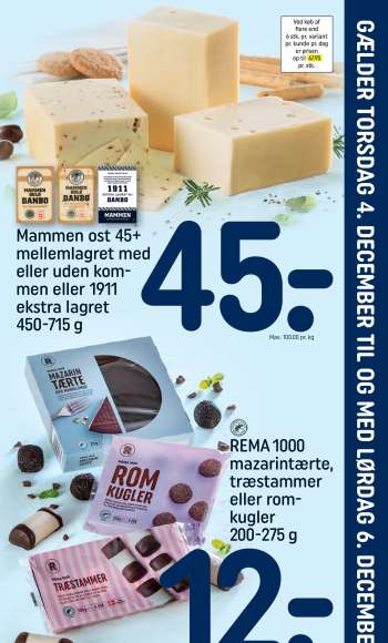 thumbnail - REMA 1000 mazarintærte, træstammer eller romkugler