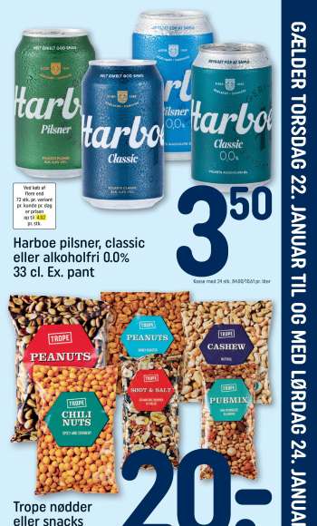 thumbnail - Harboe pilsner, classic eller alkoholfri 0.0%