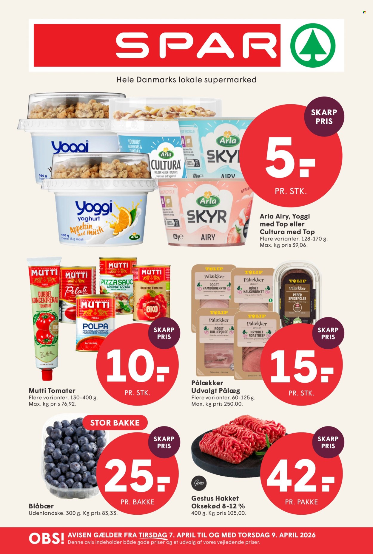 SPAR tilbud - 7.4.2026 - 9.4.2026. Side 1