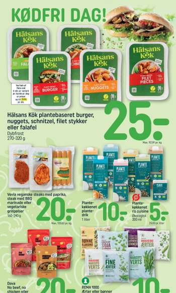 thumbnail - Hälsans Kök plantebaseret burger, nuggets, schnitzel, filet stykker eller falafel