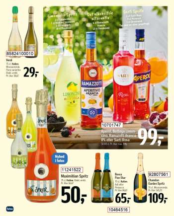 thumbnail - Aperol, Bottega Limoncino, Ramazotti Arancia 0% eller Sarti Rosa