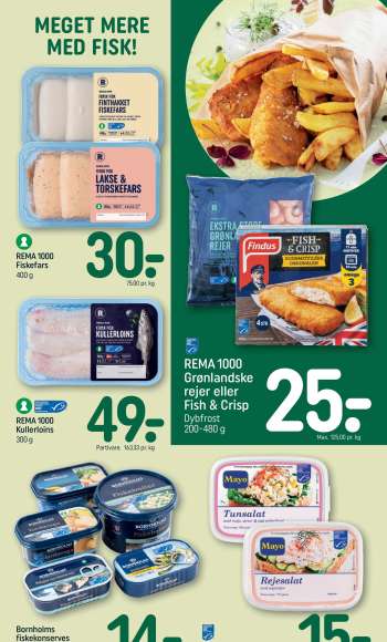 thumbnail - REMA 1000 Grønlandske rejer eller Fish & Crisp