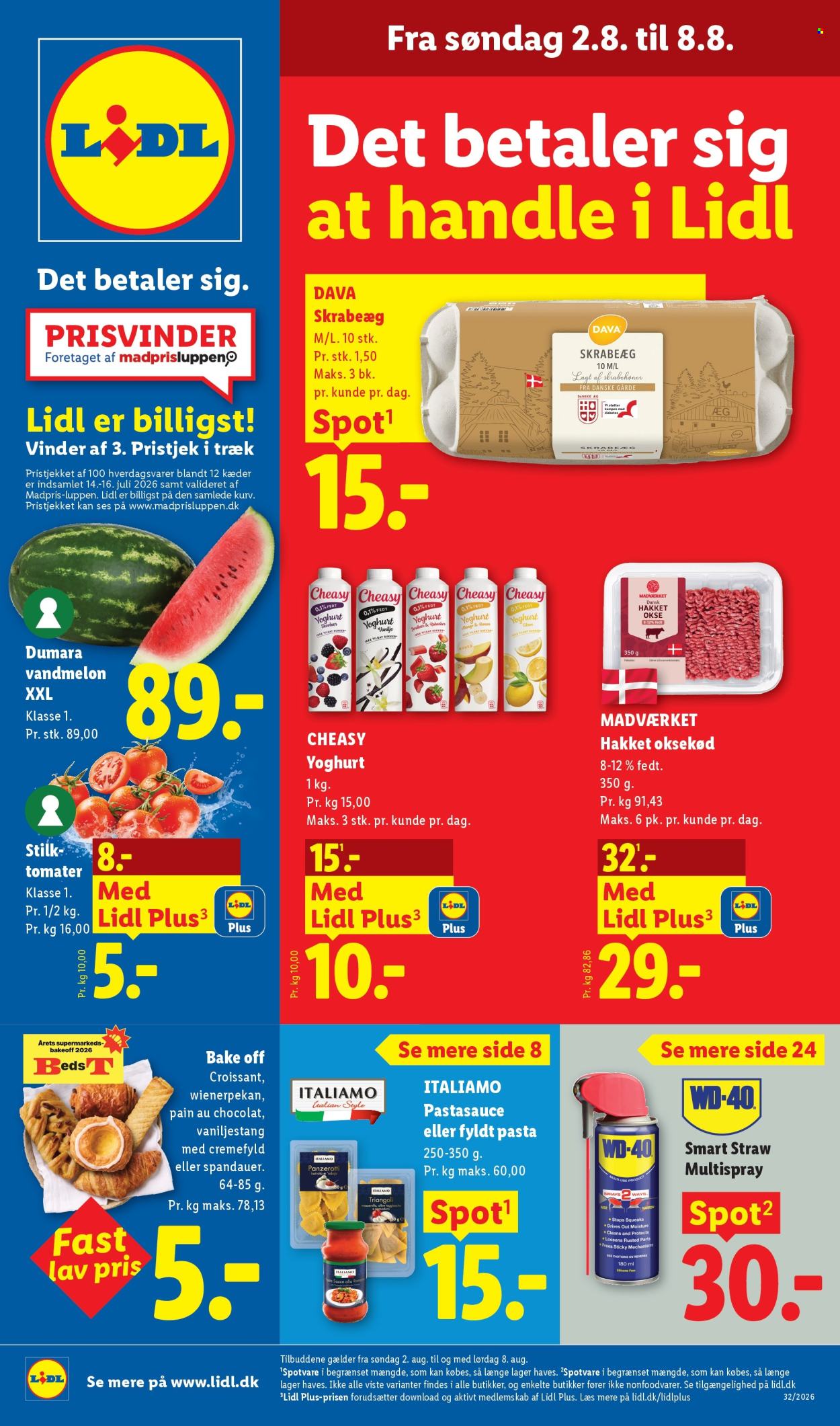Lidl tilbud - 2.8.2026 - 8.8.2026. Side 1