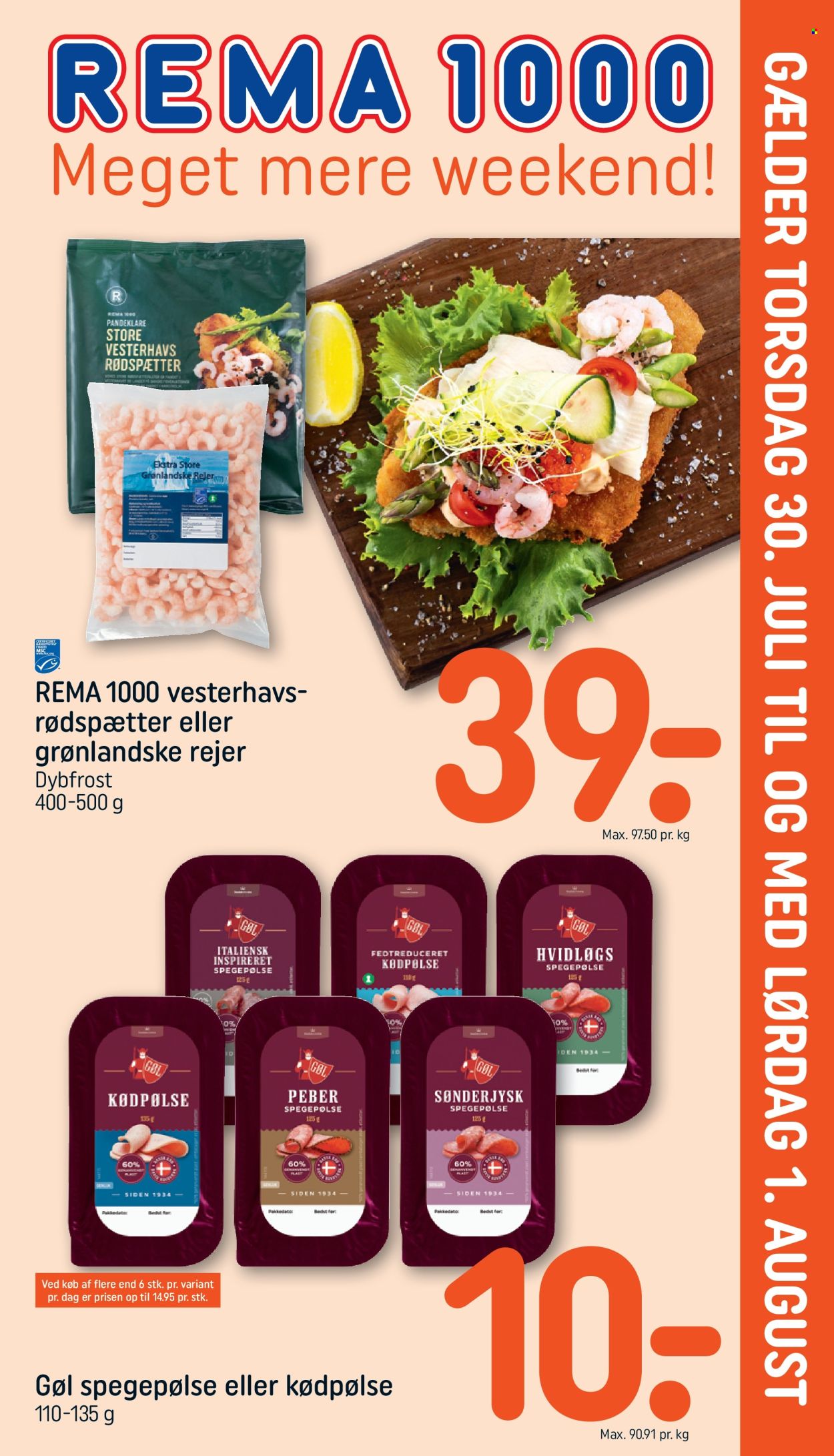 Rema 1000 tilbud - 30.7.2026 - 1.8.2026. Side 1