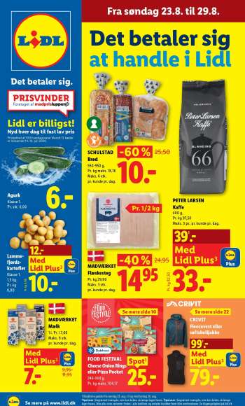 Lidl tilbudsavis  - 23.8.2026 - 29.8.2026.