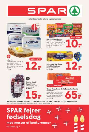 SPAR tilbudsavis  - 11.9.2026 - 17.9.2026.