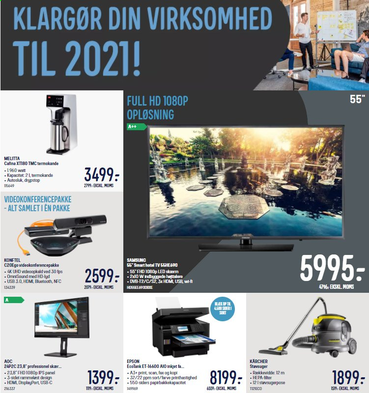 thumbnail - Elgiganten tilbud  - 4.1.2021 - 16.1.2021 - tilbudsprodukter - Samsung, termokande, USB-C, Kärcher. Side 1.