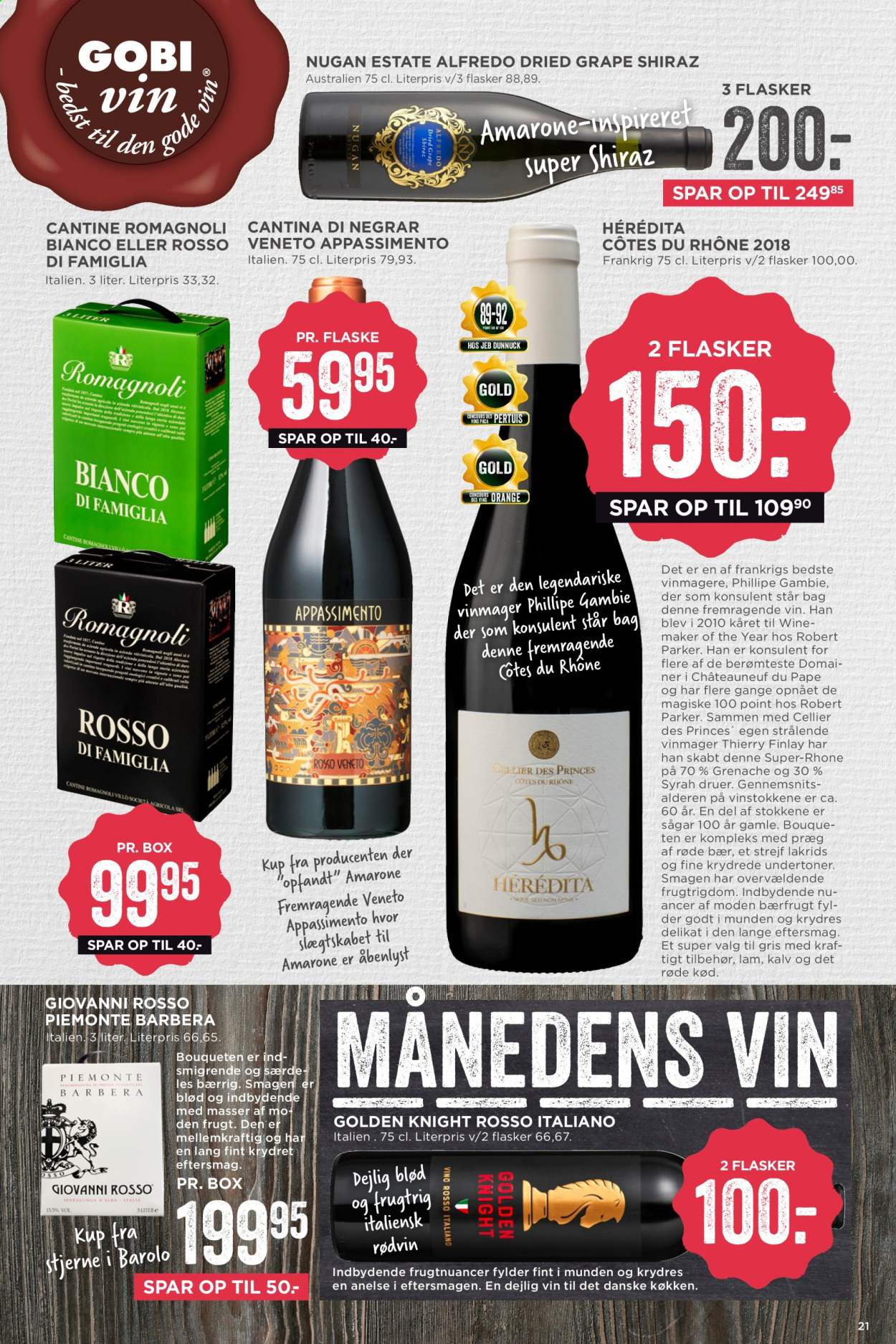 thumbnail - MENY tilbud  - 22.1.2021 - 28.1.2021 - tilbudsprodukter - lakrids, Côtes du Rhône, rødvin, vin. Side 21.