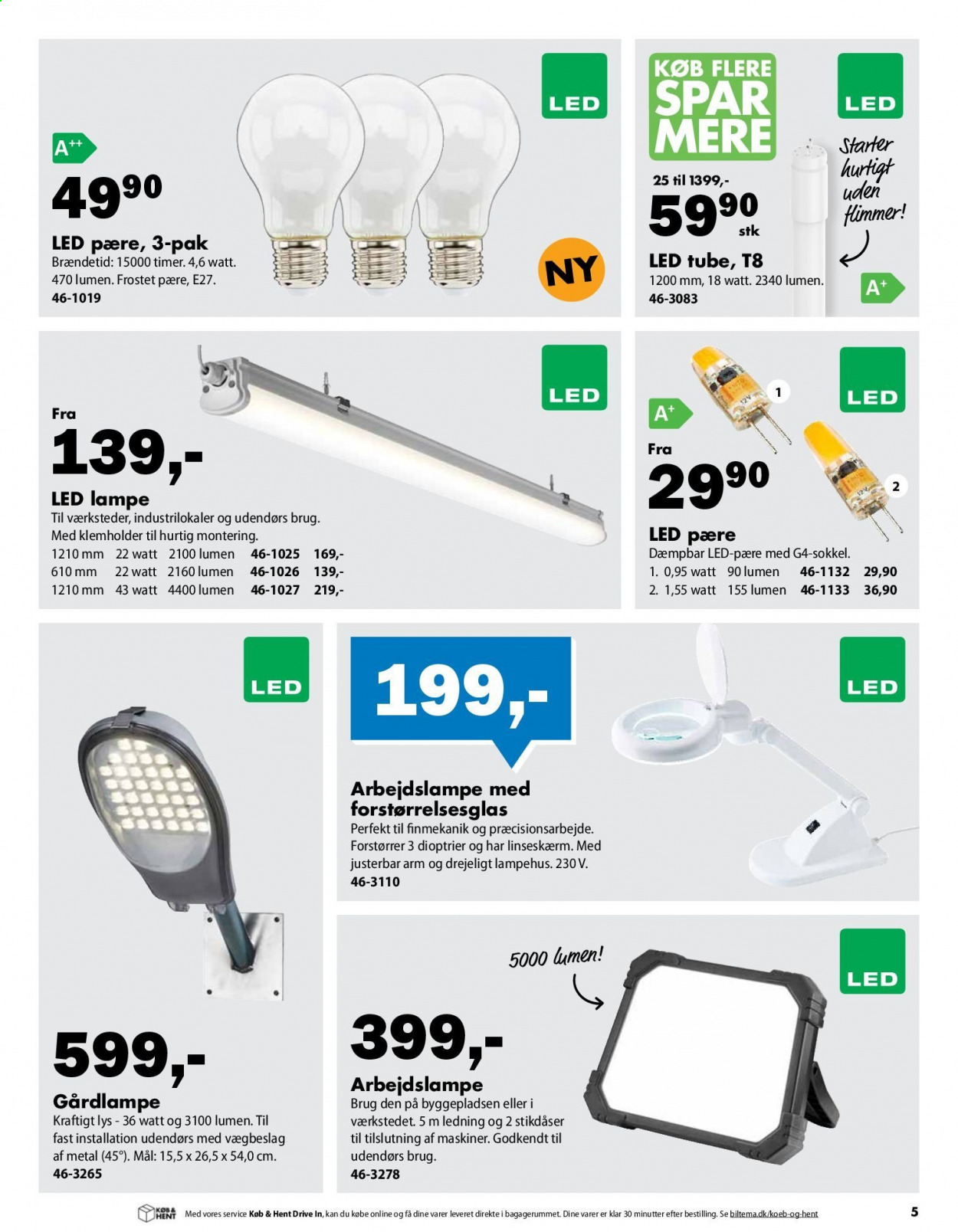 thumbnail - Biltema tilbud  - tilbudsprodukter - lampe. Side 5.