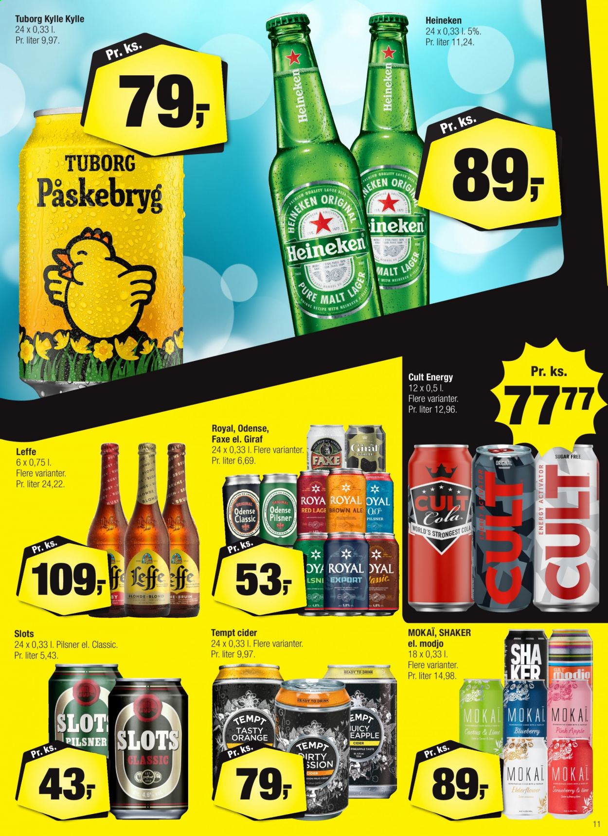 thumbnail - Calle tilbud  - 24.2.2021 - 9.3.2021 - tilbudsprodukter - Lime, brown ale, Heineken, Leffe, Tuborg, Coca-Cola, cider. Side 16.
