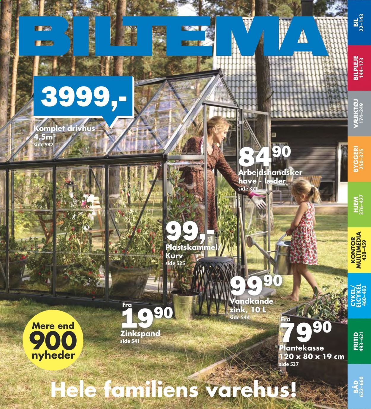 thumbnail - Biltema tilbud  - tilbudsprodukter - elektrisk cykel, cykel, drivhus. Side 1.