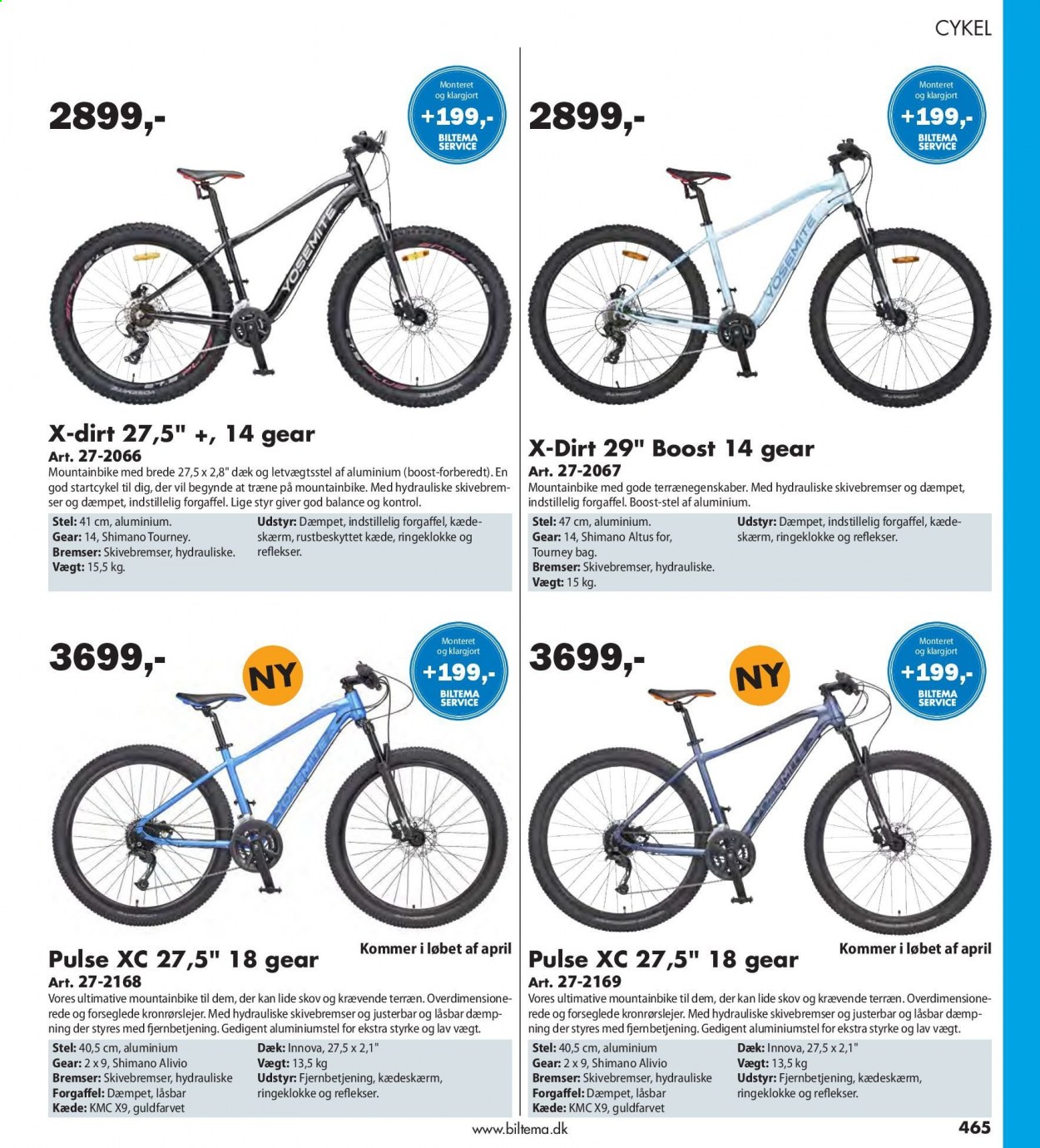 thumbnail - Biltema tilbud  - tilbudsprodukter - Shimano, cykel, mountainbike. Side 465.