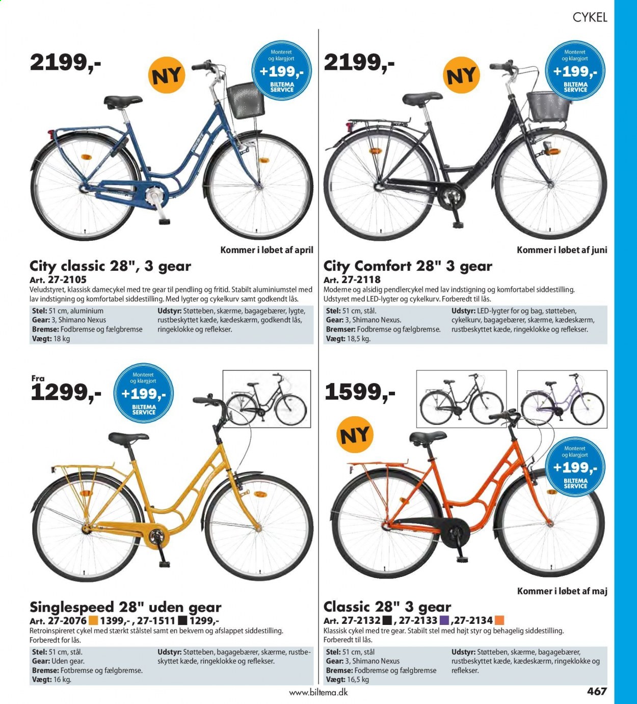 thumbnail - Biltema tilbud  - tilbudsprodukter - Shimano, cykel. Side 467.