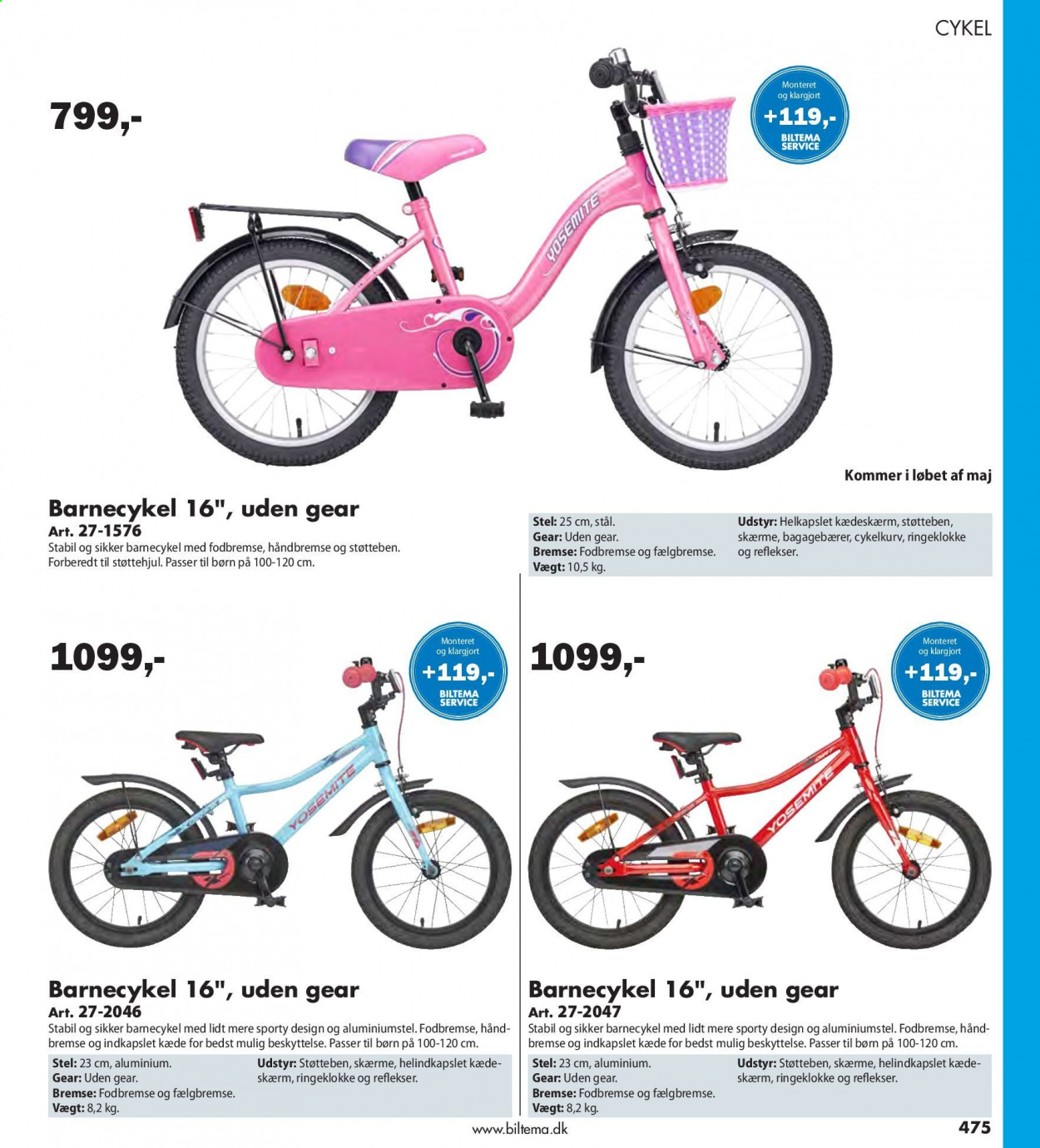 thumbnail - Biltema tilbud  - tilbudsprodukter - cykel. Side 475.