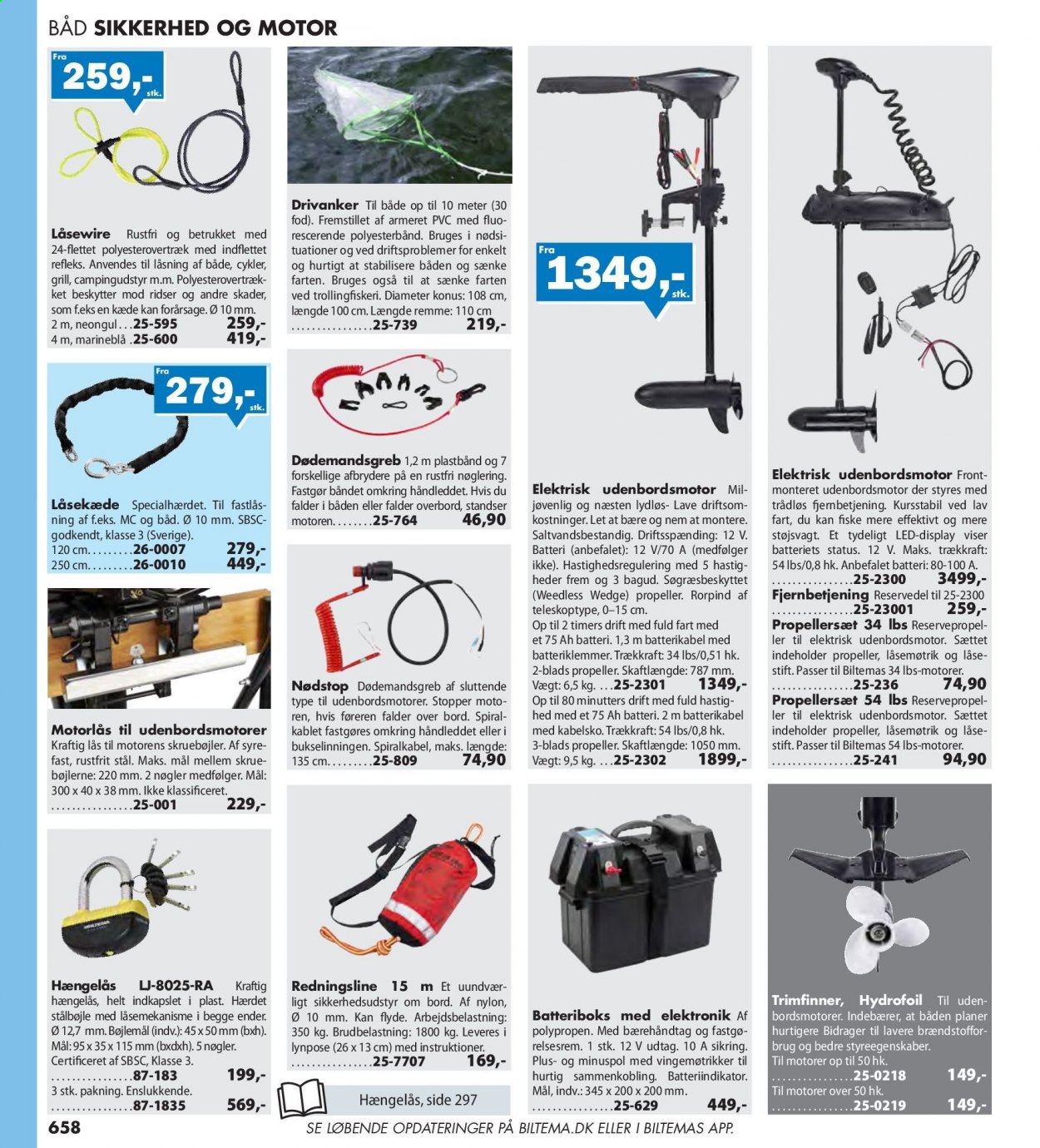 thumbnail - Biltema tilbud  - tilbudsprodukter - bord, cykel, skrue. Side 658.
