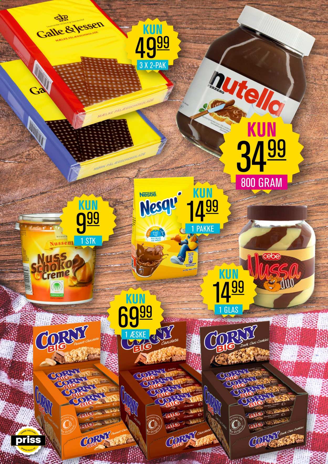 thumbnail - Priss tilbud  - 30.12.2020 - 30.4.2021 - tilbudsprodukter - Nestlé, cookies, Ferrero Rocher, kakao, Corny, Nutella. Side 4.